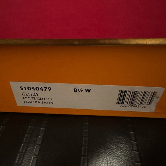 KATE SPADE GLITZY MULTI GLITTER FUCHSIA PLATFORM HEELS | NIB | AUTHENTIC RARE - Picture 6 of 7